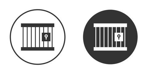 Jail icon simple solid style concept. Clipart vectors