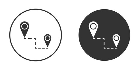 Obraz premium Distance icon simple solid style concept. Clipart vectors