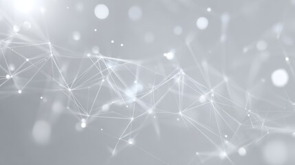 The Abstract Network of Light and Geometry in a Soft Gray Background