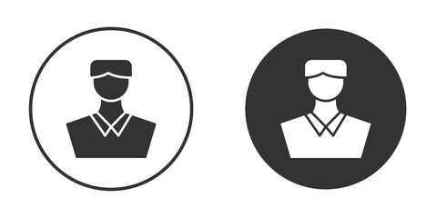 Businessman icon simple solid style concept. Clipart vectors