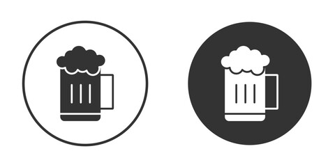 Beer icon simple solid style concept. Clipart vectors