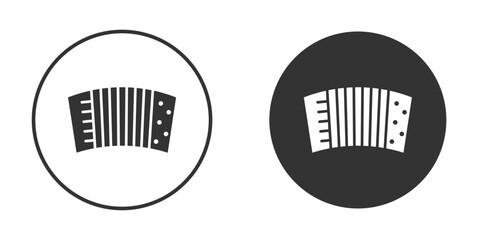 Accordion icon simple solid style concept. Clipart vectors