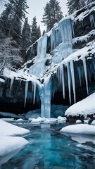 &ldquo;Majestic Waterfall with Frozen Motion Effect and White Rapids&rdquo;
