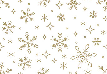 Seamless pattern Christmas design with snowflake border vector illustration. Holiday background with falling snow for Christmas and New Year banners