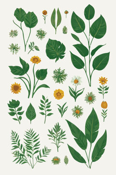 seamless pattern with leaves