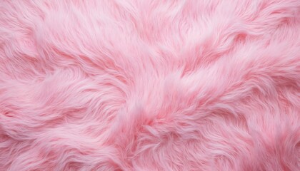 Obraz premium Pink fur fabric close-up, wool texture, soft, fluffy coat, animal hair, skin, soft pink color, natural material, macro photo, close-up view, fabric texture, pink fur, close-up shot, gray background,