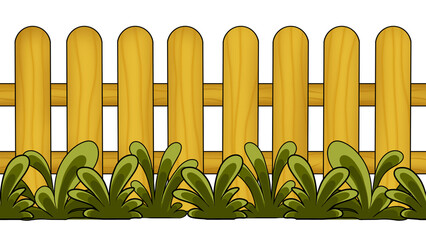 wooden fence and grass