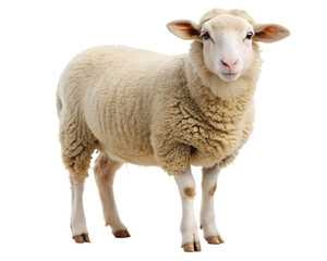 Fototapeta premium sheep and lambs isolated on white background. PNG Transparent file type with high definit