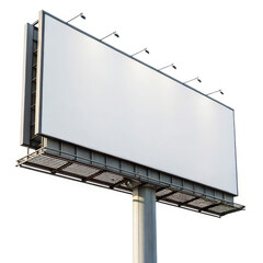Obraz premium blank billboard isolated on white background