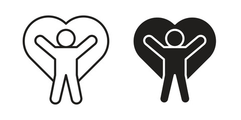 Wellness icon set line art and glyph design. Eps10