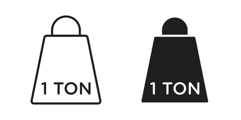 Tonne icon set line art and glyph design. Eps10