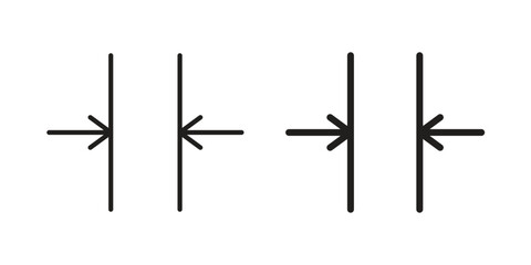 Thickness icon set line art and glyph design. Eps10