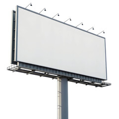 blank billboard isolated on white background
