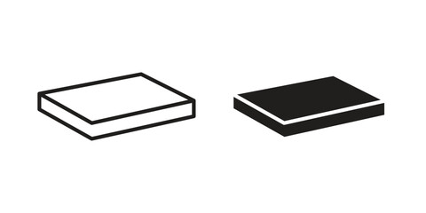 Mattress icon set line art and glyph design. Eps10