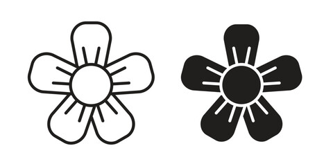 Hypericum icon set line art and glyph design. Eps10