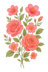 Roses with Flowers