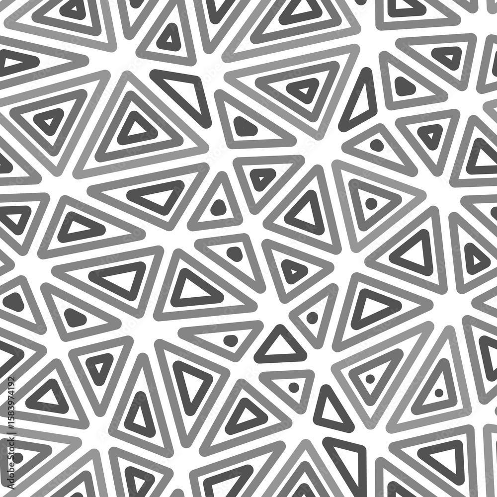 Poster triangle shapes background. multiple repeated inner triangles. large triangles size. single color to