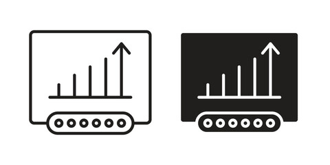 Equity derivatives icon set line art and glyph design. Eps10