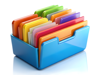 3d folder icon isolated on white background. PNG Transparent file type with high definition quality And vibrant color grading Available.