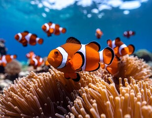 Tropical Underwater Clownfish Scene