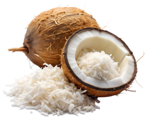 coconut  isolated on white background. PNG Transparent file type with high definition quality And vibrant color grading Available.