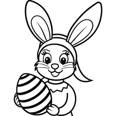 Happy Easter kids coloring page