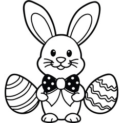 Happy Easter kids coloring page