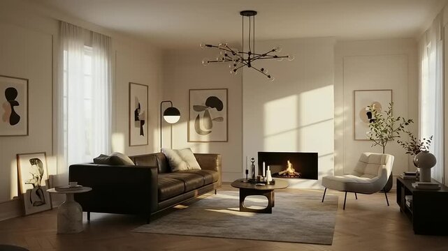 Modern living room interior design