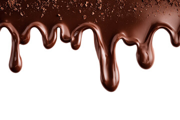 Chocolate dripping isolated