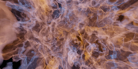 Dynamic Abstract Smoke in Blue and Orange