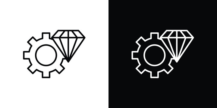 Operational excellence icon simple vector pictogram. black and white icon concept