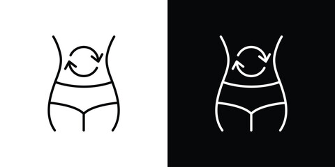 Metabolism icon simple vector pictogram. black and white icon concept