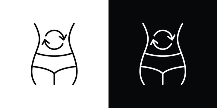 Metabolism icon simple vector pictogram. black and white icon concept