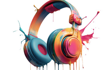 headphones music colorful Bluetooth png transparent