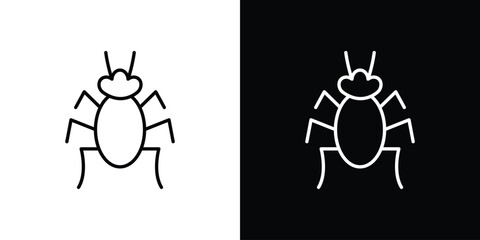 Bedbug icon simple vector pictogram. black and white icon concept