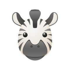 Zebra Emoji Icon Illustration Sign. Animal Vector Symbol Emoticon Design Vector Clip Art.