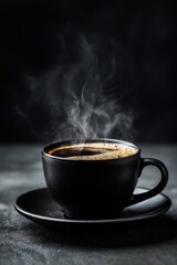 Fototapeta premium Steaming Black Coffee