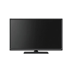 Modern Flat Screen LED TV Display on White