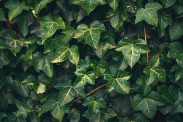 Fototapeta premium Lush Green Ivy Wall Background