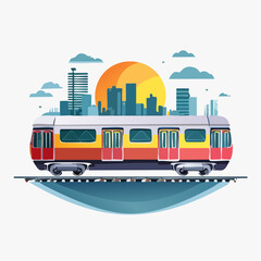 train in the city