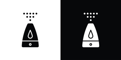 Humidifier icon silhouette in black flat style. Graphic element