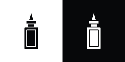 Glue icon silhouette in black flat style. Graphic element