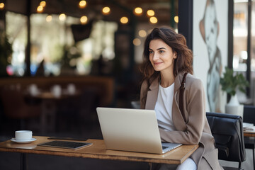 Female Entrepreneur Stylish Co-Working Space in Natural Light