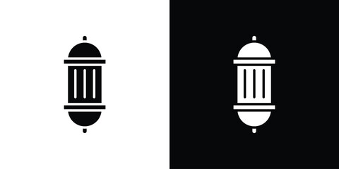 Arabic Lamp icon silhouette in black flat style. Graphic element