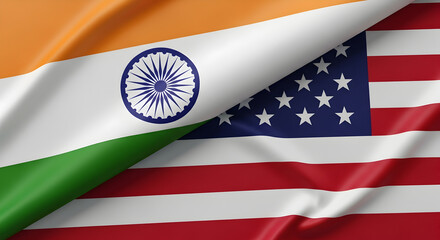India-US Relations: Waving Flags Symbolize Partnership