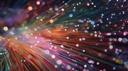 Colorful fiber optics with light flares