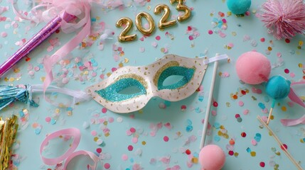 Festive new year's decorations