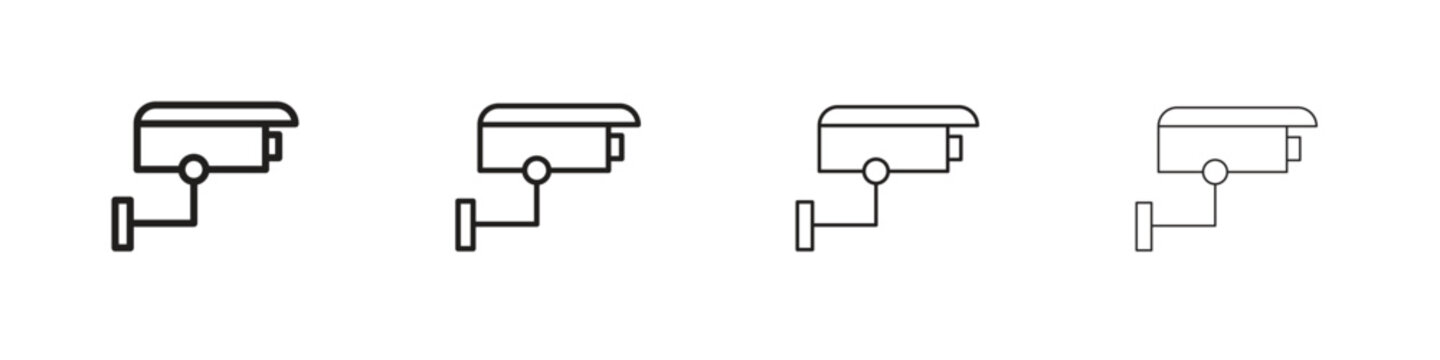 Security camera icon for graphic design, Web, UI, app. Simple abstract icons