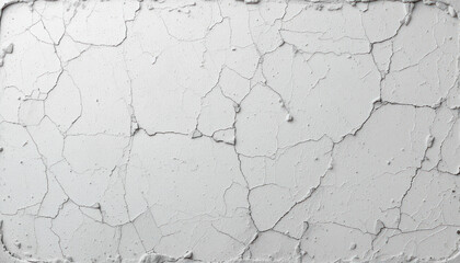 Close-up view of a weathered, cracked white surface.