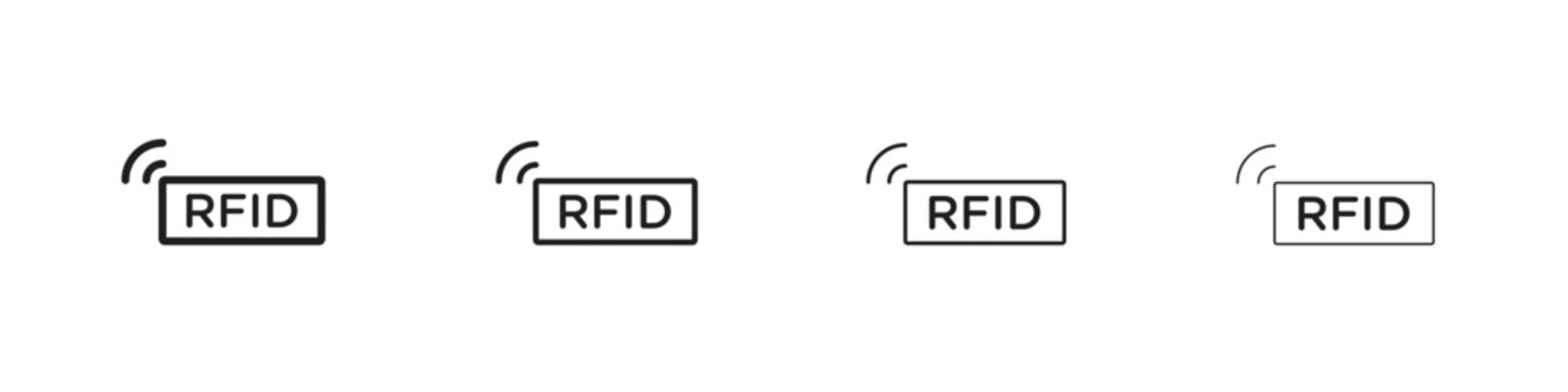 RFID icon for graphic design, Web, UI, app. Simple abstract icons
